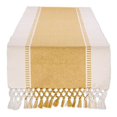 thumbnail image 2 of DII Dobby Stripe Woven Table Runner, 13x108 (13x113.5, Fringe Included), Honey Gold, 2 of 4