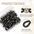 thumbnail image 3 of Eyeglass Chain End, 120 Pcs Round Eyeglass Chain Connector with Medium Box for Eyeglass Holder, Black Silver/Gold, 3 of 7