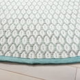 thumbnail image 3 of SAFAVIEH Montauk Crystal Geometric Cotton Area Rug, Light Green/Ivory, 6' x 6' Round, 3 of 8