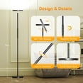 thumbnail image 7 of RGB Floor Lamps for Living Room, 3600LM 36W Bright LED Standing Lamp with Remote, Modern Color Changing Tall Lamp with Stepless Dimming, 69" Corner Floor Lamp for Bedroom, Office, 7 of 7