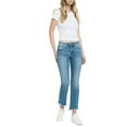 thumbnail image 2 of Flying Monkey - Quince Mid Rise Distressed Hem Ankle Bootcut Jeans (28" Inseam) - F5011, 2 of 9