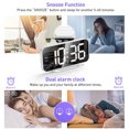 thumbnail image 3 of Digital Alarm Clock, 6.7 Inch LED Mirror Clock, LED Clock For Bedroom, Modern Mirror Desk Wall Clock, Electronic Desktop Clock With 3 Adjustable Brightness, 12/24H Display, 3 of 8