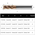 thumbnail image 5 of BE-TOOL Premium Carbide End Mill Universal Chamfer Shank Sharp Cutting Edges for Carbon Steel Alloy Steel Red, 5 of 8