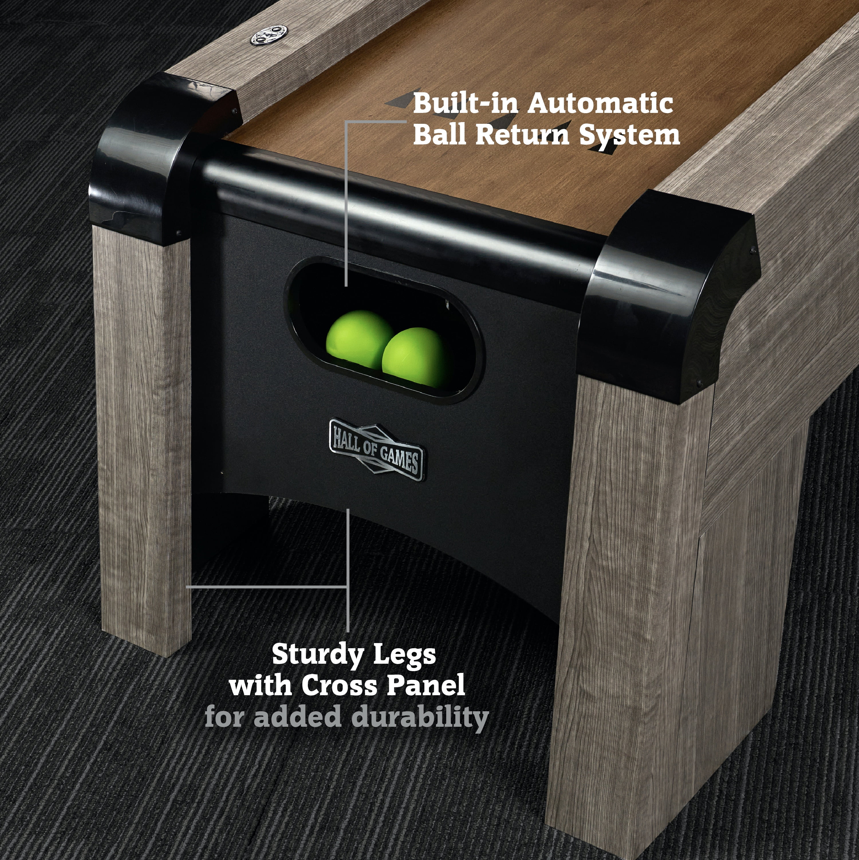 9 ft. Roll and Score Game with LED Lights and Electronic Scorer, Gray by Hall of Games
