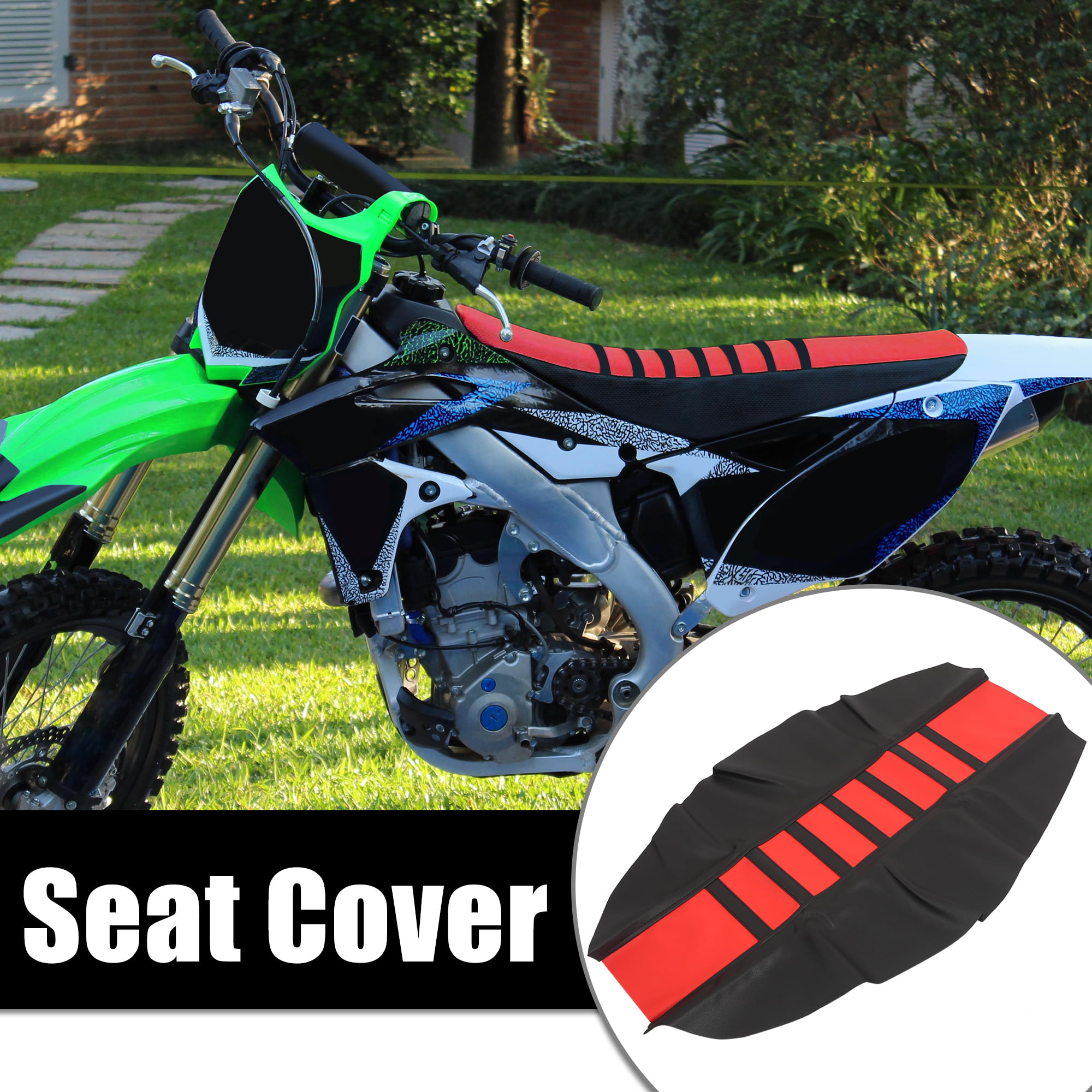 Universal Motorcycle Dirt Bike Rider Anti-Slip Seat Cushion Cover Red