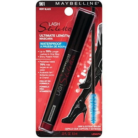 Maybelline New York Lash Stiletto Ultimate Length Waterproof Mascara, Very Black, 0.22 fl. oz. (Pack of
