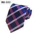 thumbnail image 3 of CSChome Men Business Tie Lightweight Multipurpose Adjustable Men Business Tie Different Patterns Plaid Print Decorative Gentleman Wedding Daily Wear, 3 of 7