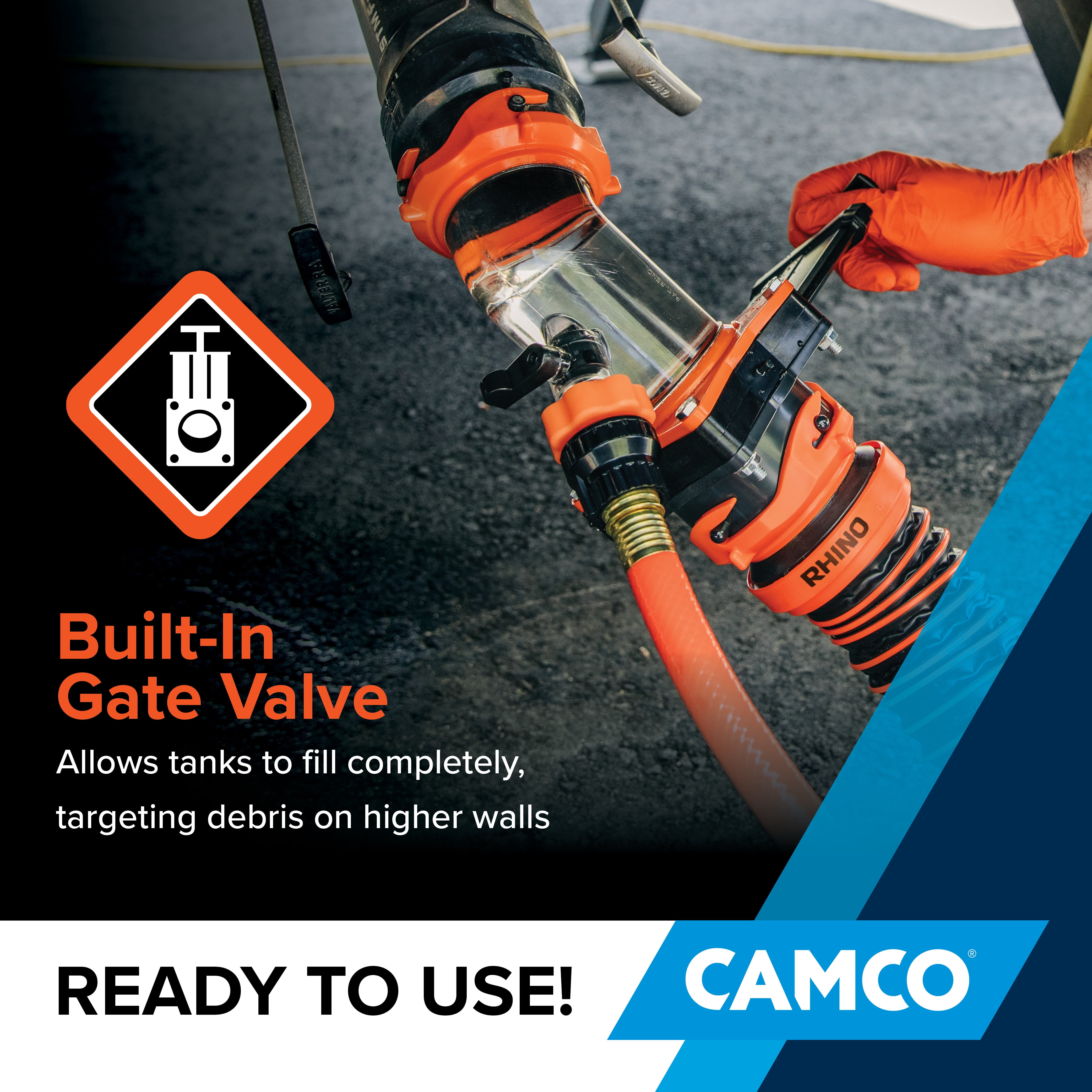 Camco Rhino Blaster Pro, Camper Holding Tank and RV Portable Waste Tank Rinser (39086)