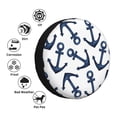 thumbnail image 4 of Fotbe Navy Blue Anchor Funda de Llanta de Repuesto con Estampado, Engrosada, Ajuste Universal para Jeep, Remolque, RV, SUV, Camión-14 inch, 4 of 6