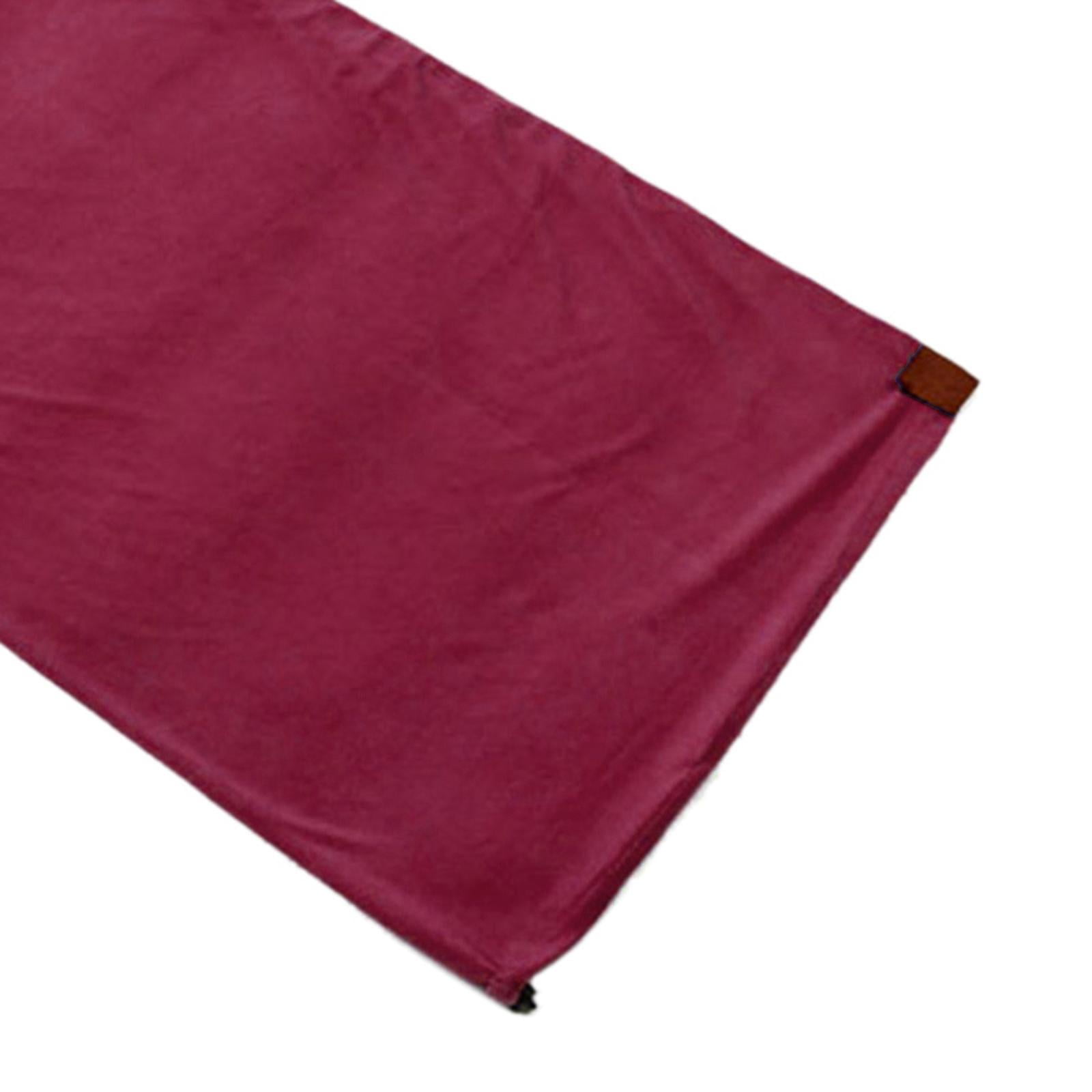 Wswqop -Fleece sleeping bag liner, thermal pillow, sleeping bag, warm emergency camping Deep Red