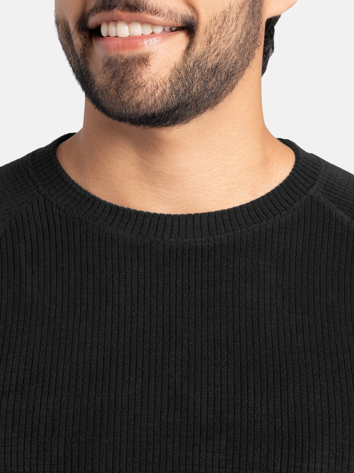 Realtree Men's Waffle Grid Fleece Base Layer Thermal Top, Black, XL