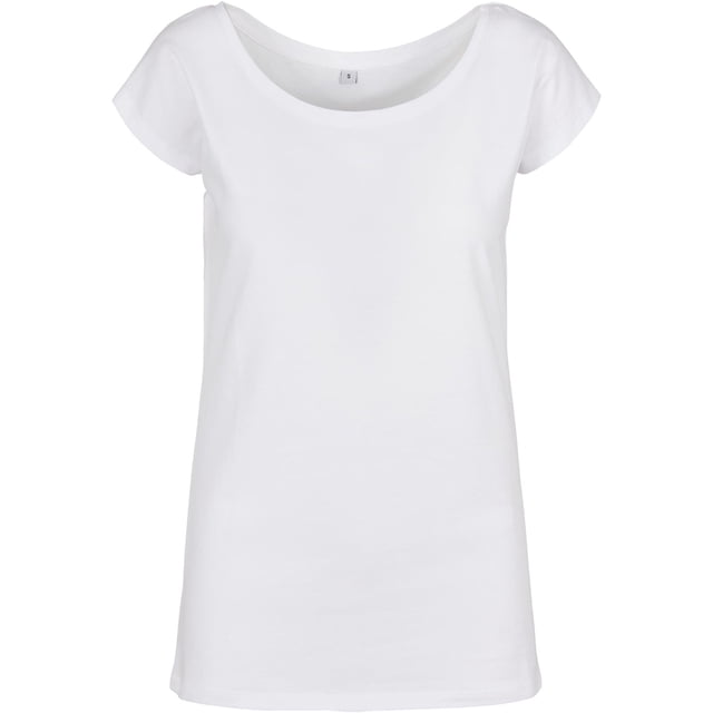 Build Your Brand T-Shirt à Col Grand pour Femmes