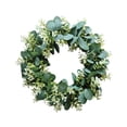 thumbnail image 2 of Xecvkr Spring Wreath Artificial Green Leaf Front Door Decor Indoor Outdoor Party Garden Wall Accent Realistic Plastic Easy Clean Fresh Seasonal DIY Gift 1pc Green, 2 of 6