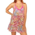thumbnail image 2 of Hurley Women's Palm Paradise Mini Dress Cover Up Swimsuit Pink Size Medium, 2 of 2