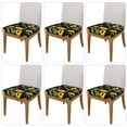thumbnail image 2 of Easygdp Bees and Sunflowers Square Chair Cushion Cover Stretch Chair Seat Covers Removable Washable for Hotel, Bedroom, Office, 2 of 9