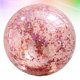 thumbnail image 3 of Pelota de juguete redonda transparente para exterior e interior con purpurina dorada, con lentejuelas y bomba (oro rosa), 3 of 7