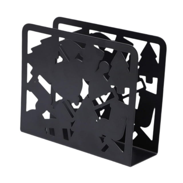 Servilletero navideño, soporte para decoración de mesa para restaurante, organizador de pañuelos resistente y decorativo de 12 x 4,2 x 10 cm Estilo B