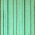 thumbnail image 1 of Ahgly Company Machine Washable Indoor Square Solid Turquoise Blue Modern Area Rugs, 8' Square, 1 of 4