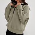 thumbnail image 2 of Women's Half Zip Sweatshirt Oversized Long Sleeve Quarter Zip Pullover Casual Lightweight Loose Sweatshirt Y2K Tops, 2 of 6