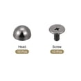 thumbnail image 3 of 8x5mm Screw Back Rivets Solid Round Head Leather Studs Black 10 Pack, 3 of 5