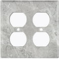 thumbnail image 5 of Metal Light Switch Plate Outlet Cover (Image of Marble Gray MAR034), 5 of 24