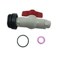 thumbnail image 2 of figatia Rain Barrel Spigot Kit 2" Thread Drum Equipment Hardware PVC Bulkhead with Gasket Replace Parts Water Tank Faucet Drum Spigot, 2 of 7