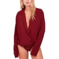 thumbnail image 1 of Free People Womens Elsa Bodysuit Jumpsuit, Red, Medium, 1 of 4