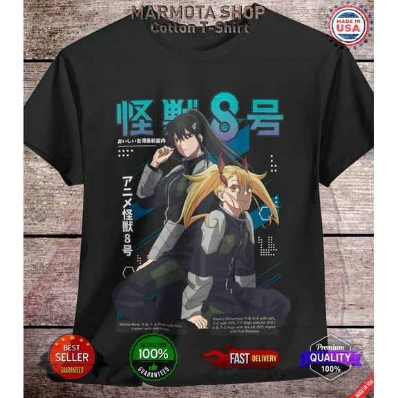 Kaiju No 8 T-Shirt Mina Ashiro Kikoru Shirt Anime Soft Tee Shirt Waifu Unisex