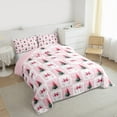 thumbnail image 3 of Feelyou Green Christmas Tree Bedding Comforter Set, Bowknot Plaid Buffalo Twin Comforter Sets, Teens Boys Girls Kids Reversible Bedding Set, Ultra Soft Home Decor, 2pcs, 3 of 8