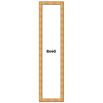 8x40 Frame Gold Rustic Solid Wood Picture Frame | 1.25 Inch Wide Moulding | Rustique Gold