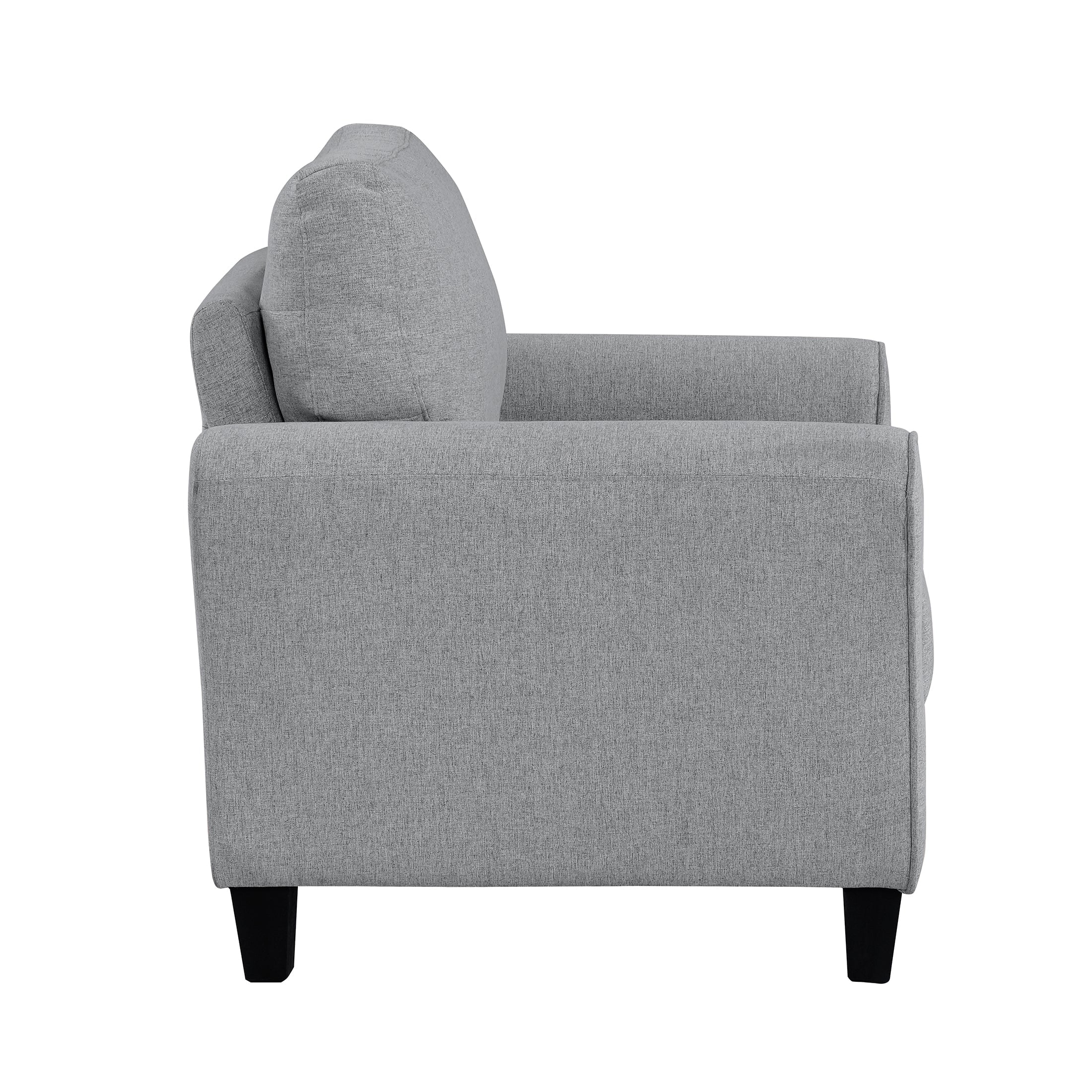 OakvillePark Eunice Fabric Upholstered Living Room Chair, Dark Gray