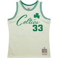 thumbnail image 2 of Men's Mitchell & Ness Larry Bird Cream Boston Celtics Chainstitch Swingman Jersey, 2 of 5