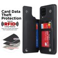 thumbnail image 5 of Nalacover Wallet Case for Samsung Galaxy A12 5G, RFID Blocking Card Slots Holder PU Leather Fashion Back Flip Cover with Kickstand Magnetic Buttons Shockproof Case for Samsung Galaxy A12 5G,Black, 5 of 8