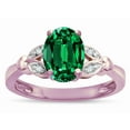 thumbnail image 3 of Star K � Oval 8x6 Simulated Emerald Marquee Design Engagement Promise Ring, 3 of 9