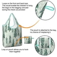 thumbnail image 4 of 5 Pack Foldable Shopping Bag,Light Green Christmas Tree and Snow Pattern Reusable Grocery Bags with Pockets,Large Reusable Tote Bags with Handles Waterproof & Lightweight, 4 of 6