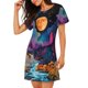 thumbnail image 2 of Disketp Fantasy Cosmic Landscape para Camisón Corto de Manga Corta para Mujeres, Camisón Cómodo con Escote Redondo, Bonito y Confortable, 2 of 6
