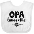 thumbnail image 3 of Inktastic Opa Loves Me Granddaughter Girls Baby Bib, 3 of 4
