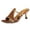 Brown, variant on Women's Vintage Slide Heeled Sandals Stylish Metallic Stiletto Heels Mules Elegant Open Square Toe Dressy Shoes Brown Size 7