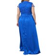 thumbnail image 3 of KVMeteor Women's Plus Size Deep V Neck Lace Split Sleeveless Dress, 3 of 6