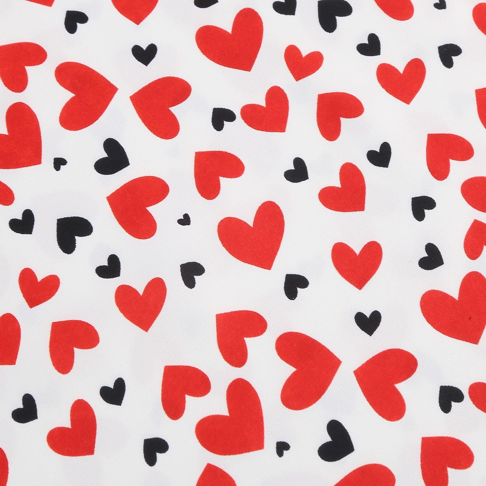 hotojiny Formal Dresses for Women Valentine's Day Gifts Cute Heart Print Cocktail Dresses Trendy Flowy Short Sleeve Maxi Dress