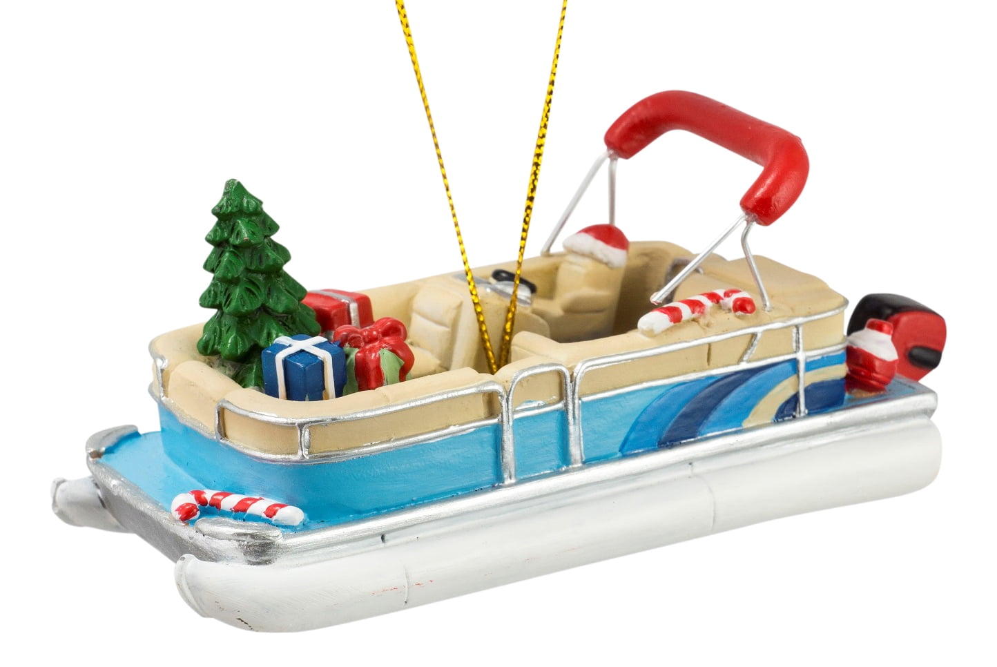 Pontoon Boat With Tree And Gifts Christmas Holiday Ornament Walmart Com Walmart Com