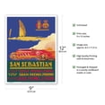 thumbnail image 2 of 1926 San Sebastian Spanish Grand Prix (Gran Premio de San Sebastian) - Vintage Car Racing Poster by Antonio Garcia Bellido - Master Art Print (Unframed) 9in x 12in, 2 of 4