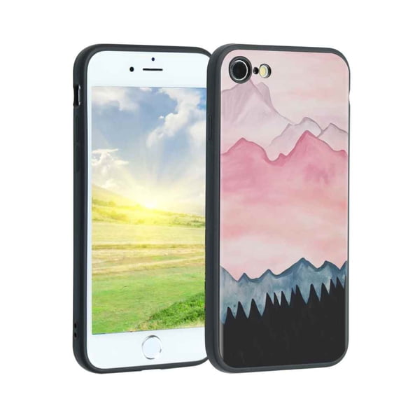 Compatible with iPhone SE 2020 Phone Case, Mountains-15 Case Men Women, Flexible Silicone Shockproof Case for iPhone SE 2020