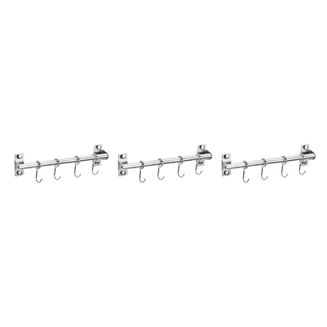 Transemion Support d'Ustensiles de Cuisine Gain de Place pour Rangement Organisé Argent Simple Poteau+30cm+4 3ensemble