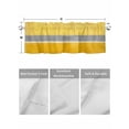 thumbnail image 4 of Valances for Windows Gray Yellow Abstract Rod Pocket Cafe Window Treatments Valance Curtains for Kitchen Bathroom Laundry Basement Windows 54"x18", 4 of 9