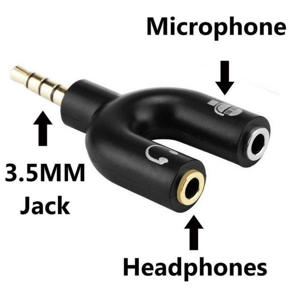 For Xbox One Adapter (TRRS) Headset Headphone Mic 2 to 1 Splitter for PS4