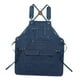 thumbnail image 3 of Delantal de jardinería Delantal de trabajo de lona para taller mecánico hombres mujeres carpintero Azul, 3 of 8