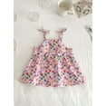 thumbnail image 3 of Newborn Baby Girl Floral Shorts Set Kids Sleeveless Ruffle Dress Tops+Shorts Bottoms 2Pcs Summer Outfits Clothes, 3 of 8