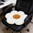 thumbnail image 4 of Cute Sun Flower Plush Pillow, Soft Seat Cushion Chair Pad for Bedroom, Living Room, Office Chair, Sofa, White, 4 of 8