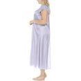 thumbnail image 3 of EZI Nightgowns for Women - Soft & Breathable Satin Night Gowns for Adult Women - Medium to Plus Size Womens Sleep Shirts - Long Mid-Length Nightgown, 3 of 9